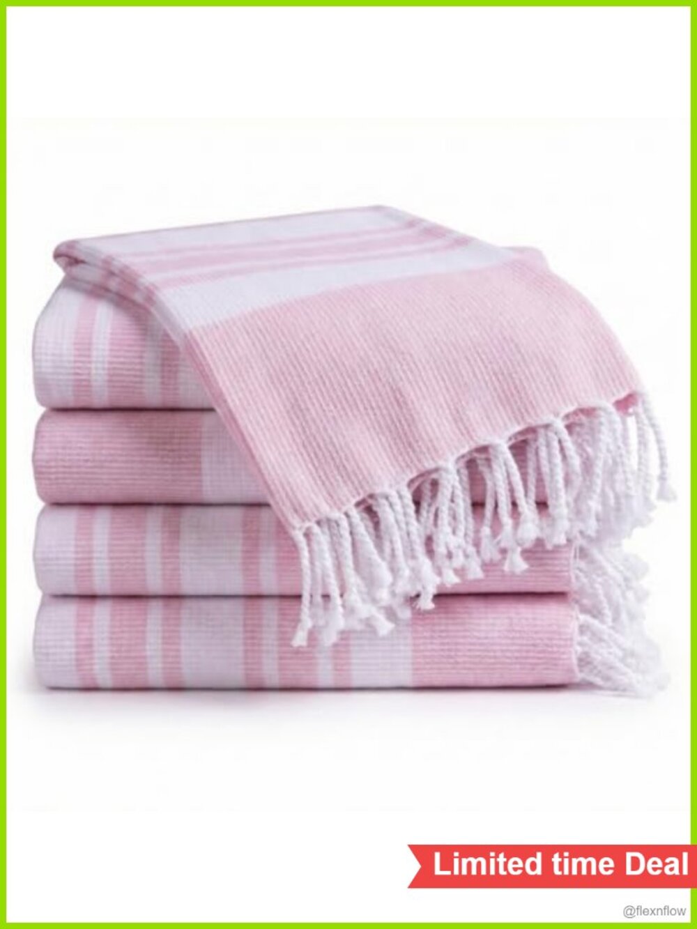 Turkish Cotton Beach Towel Set of 4 Oversized Quick Dry Sand Free 40x70